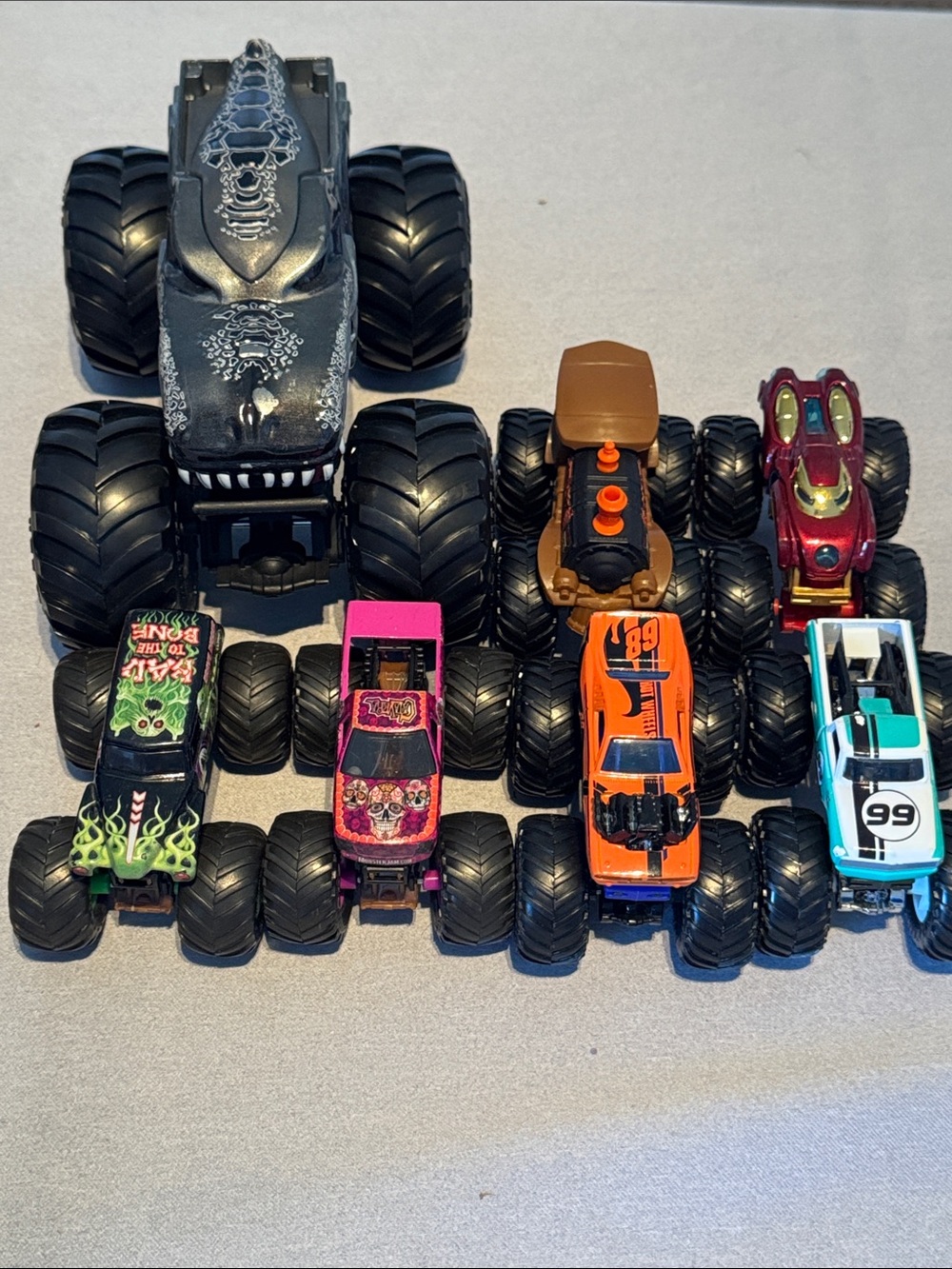 Lot of 7 Hot Wheels Monster Jam Monster Truck Vehicles